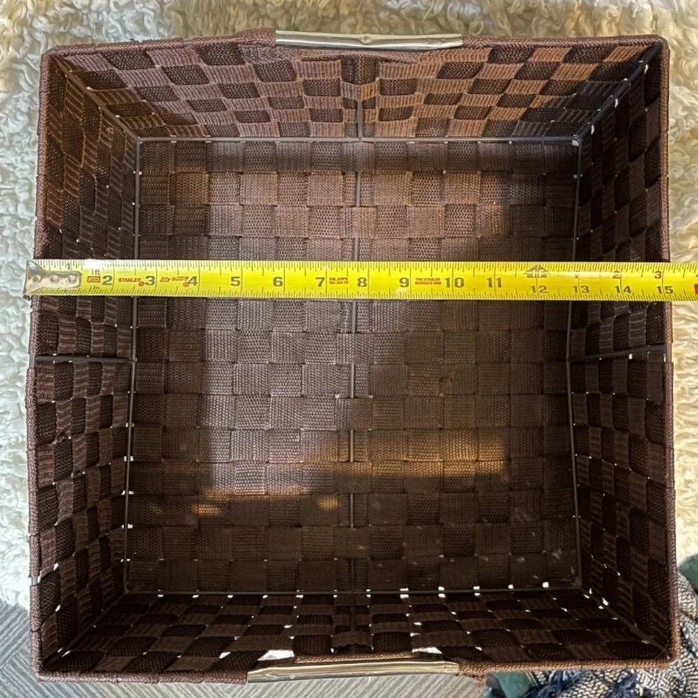 Woven Storage Basket with Built In Handles